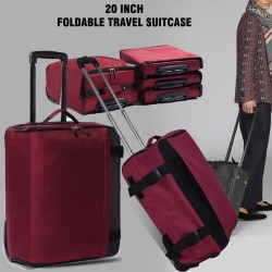 Large Capacity Rolling Expendable 20" Foldable Suitcase, FDS4